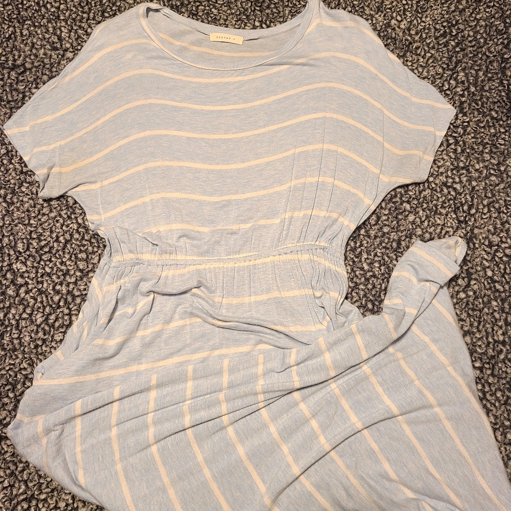Maxi stripped white and blue dress
